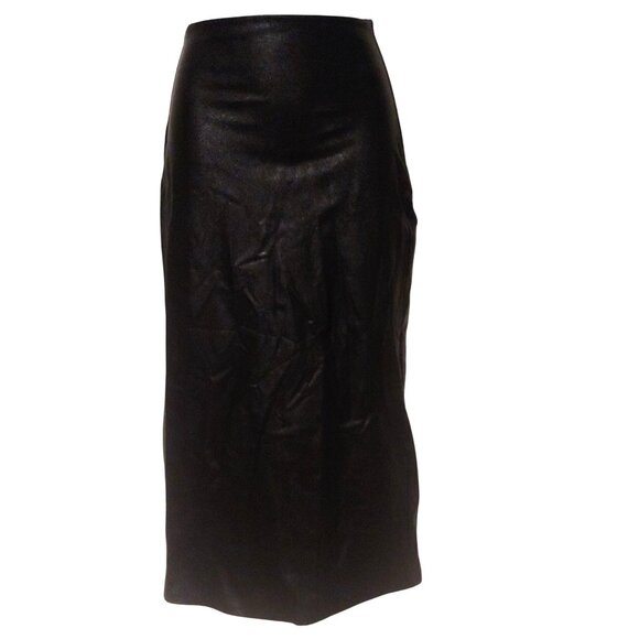 Commando Dresses & Skirts - Commando Black Faux Leather Witchy Gothic Pencil Skirt W/Slit